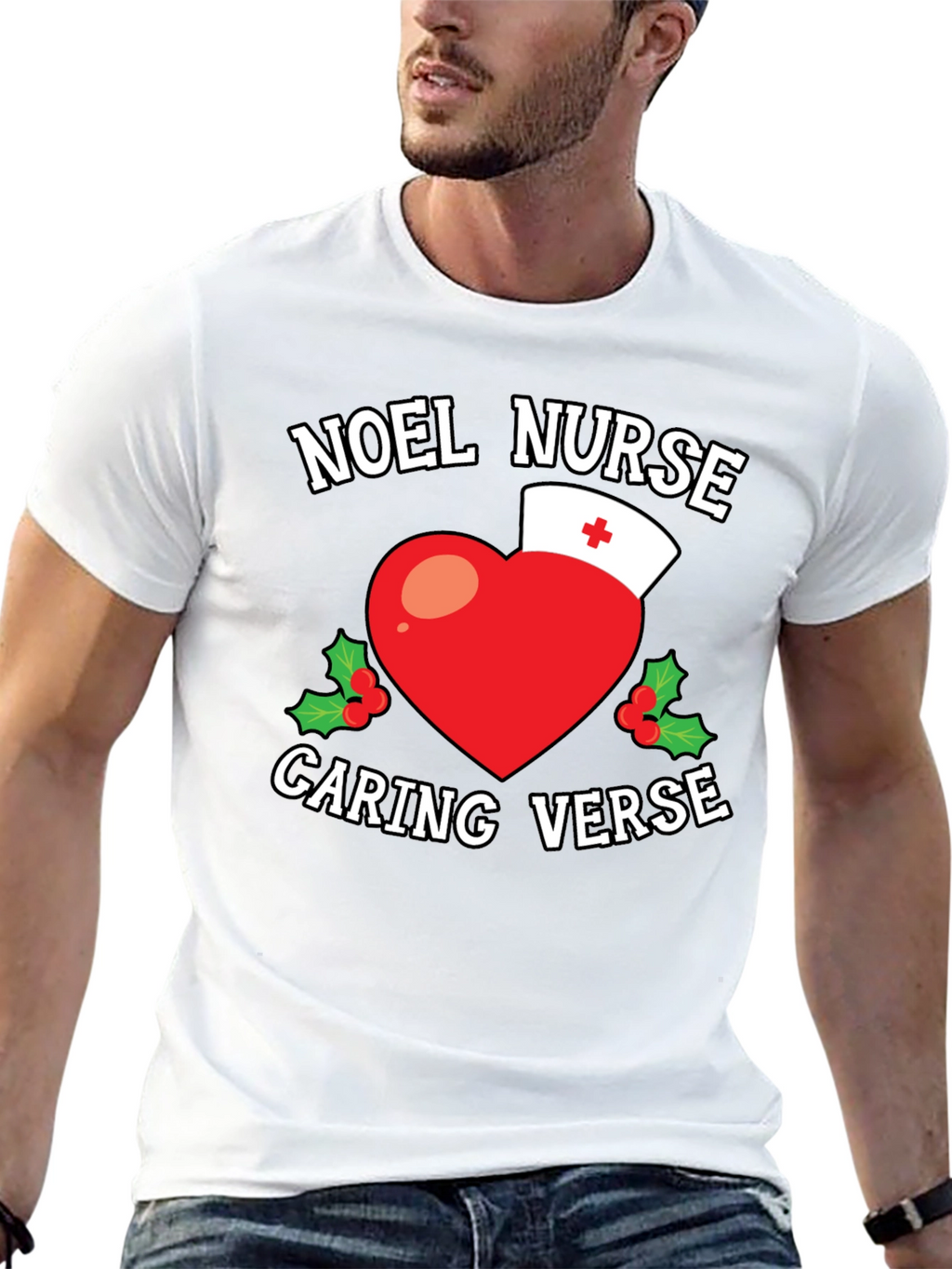 Noel Nurse Caring Verse Graphic T-Shirt
