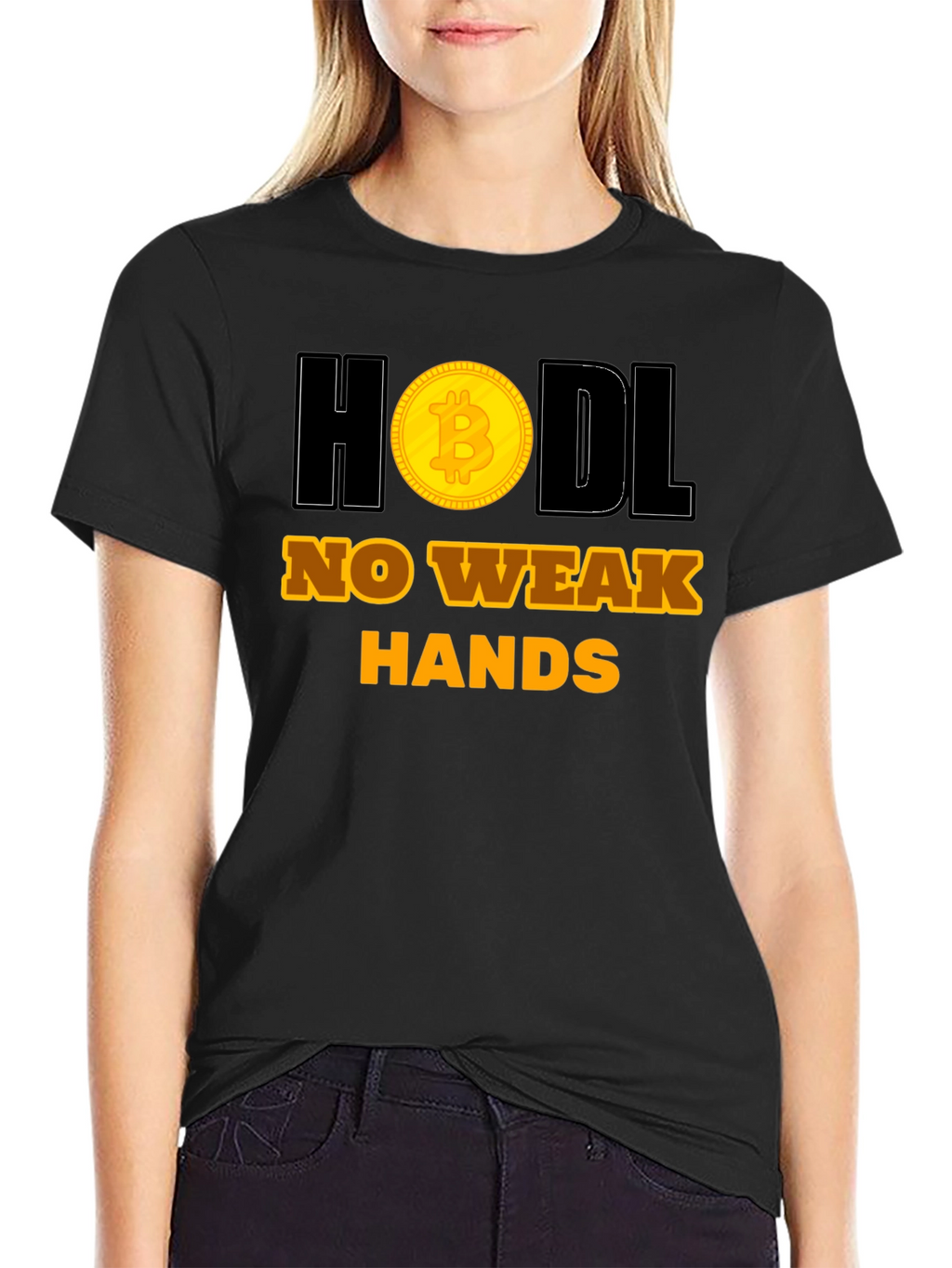 HODL No Weak Hands Bitcoin Crypto T-Shirt