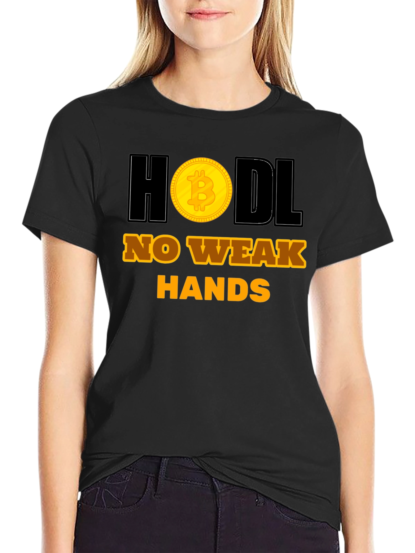 HODL No Weak Hands Bitcoin Crypto T-Shirt