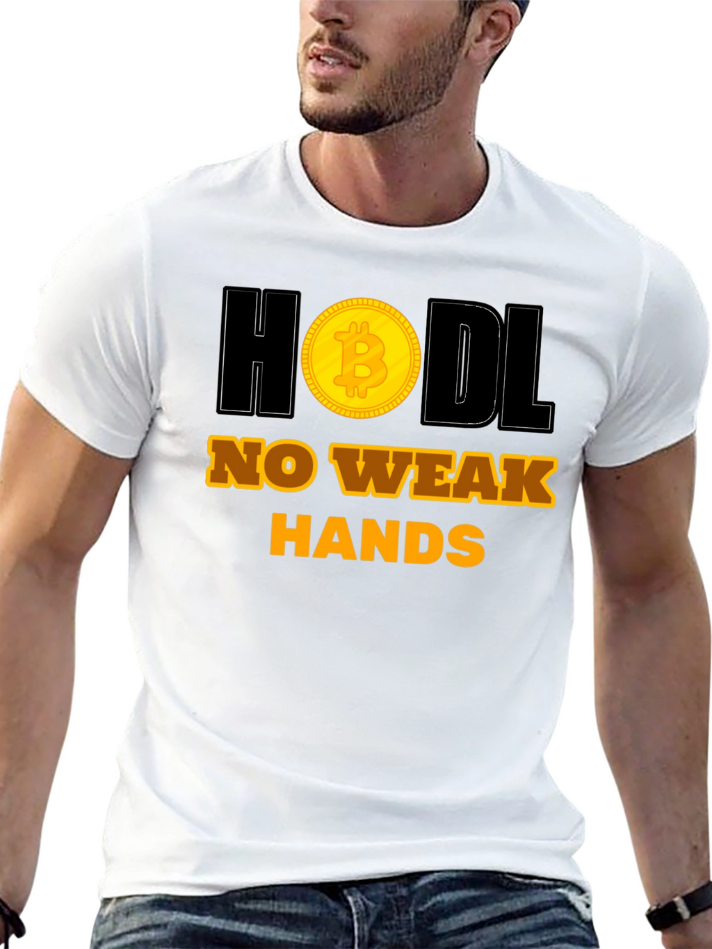 HODL No Weak Hands Bitcoin Crypto T-Shirt