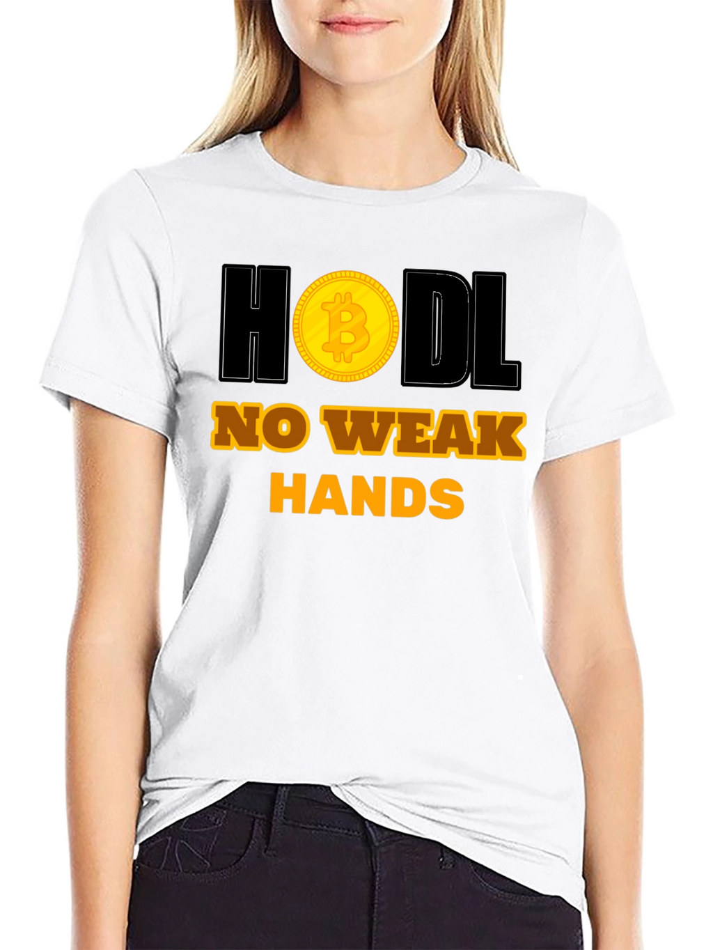HODL No Weak Hands Bitcoin Crypto T-Shirt