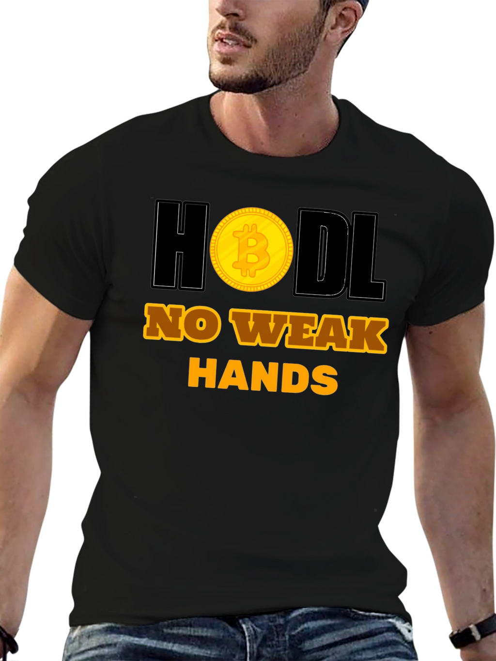 HODL No Weak Hands Bitcoin Crypto T-Shirt