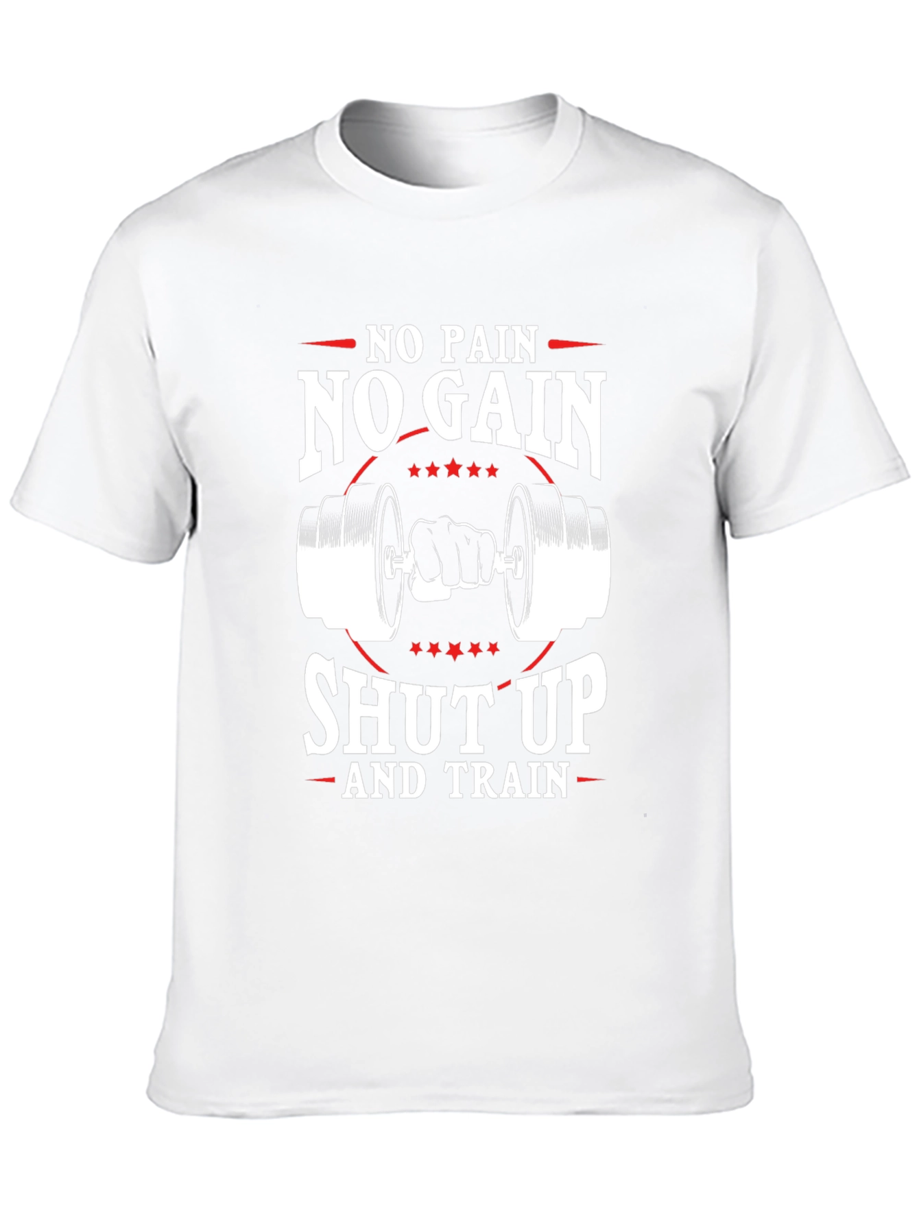 No Pain No Gain Shut Up And Train Black T-Shirt