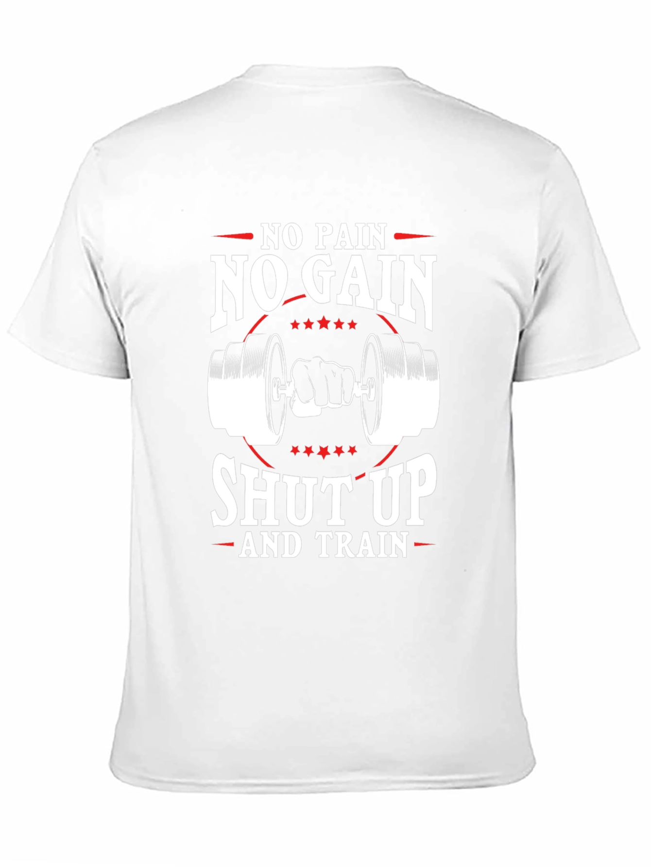 No Pain No Gain Shut Up And Train Black T-Shirt