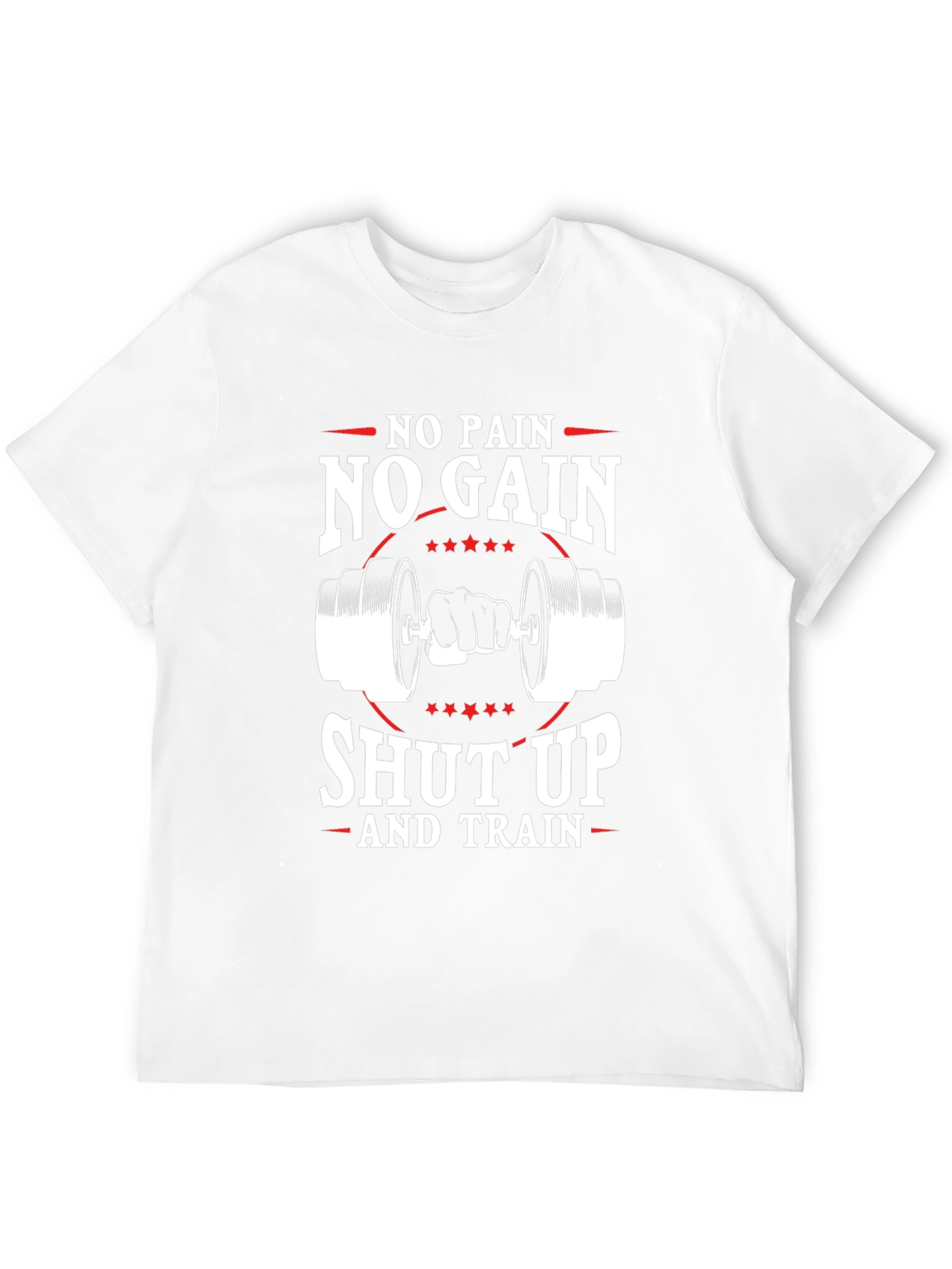 No Pain No Gain Shut Up And Train Black T-Shirt