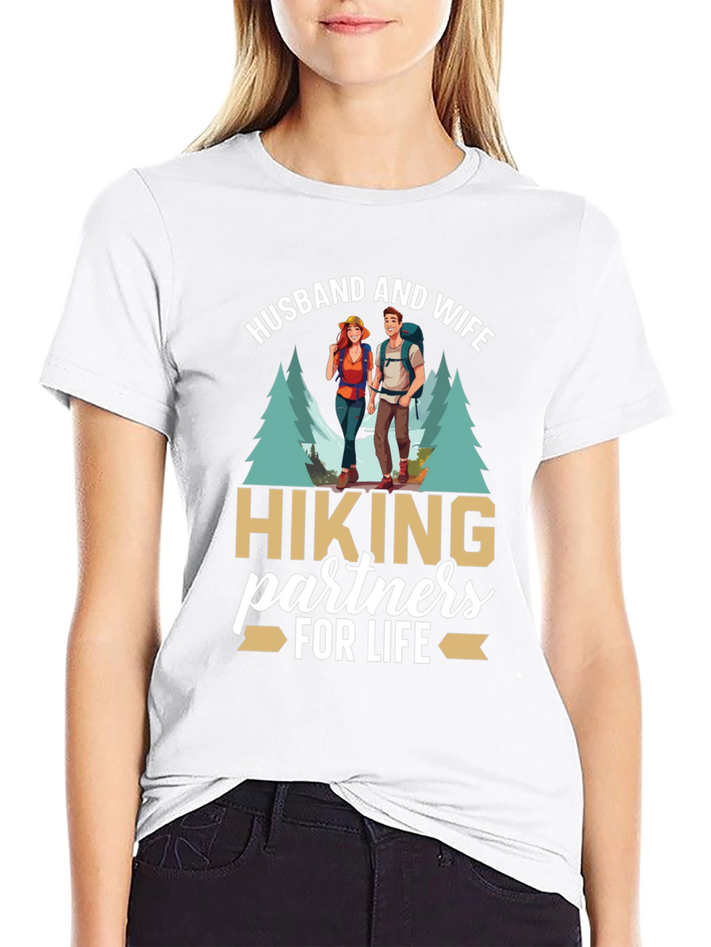 Hiking Partners T-Shirt - Husband and Wife Design