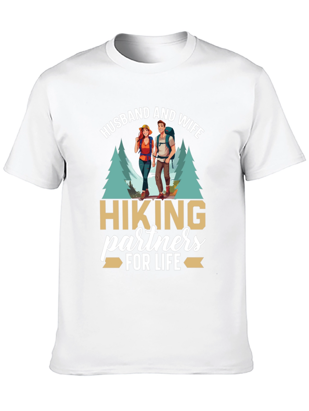Hiking Partners T-Shirt - Husband and Wife Design