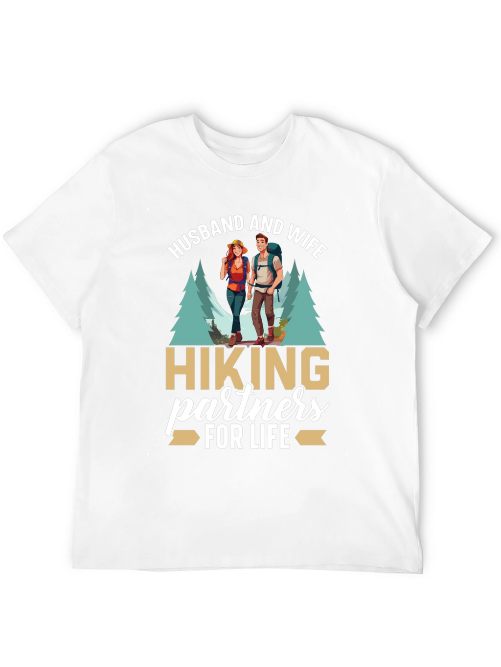 Hiking Partners T-Shirt - Husband and Wife Design