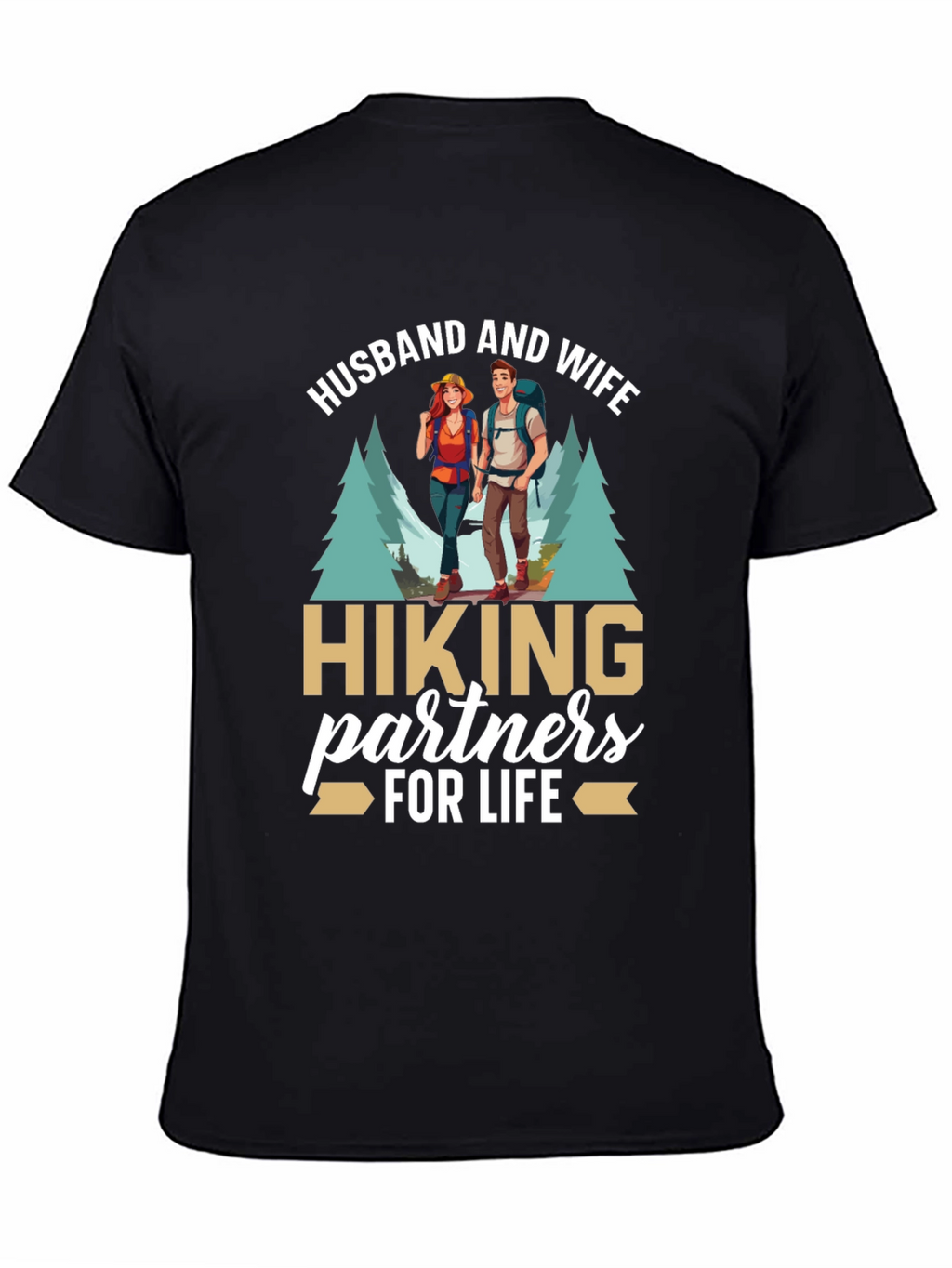 Hiking Partners T-Shirt - Husband and Wife Design