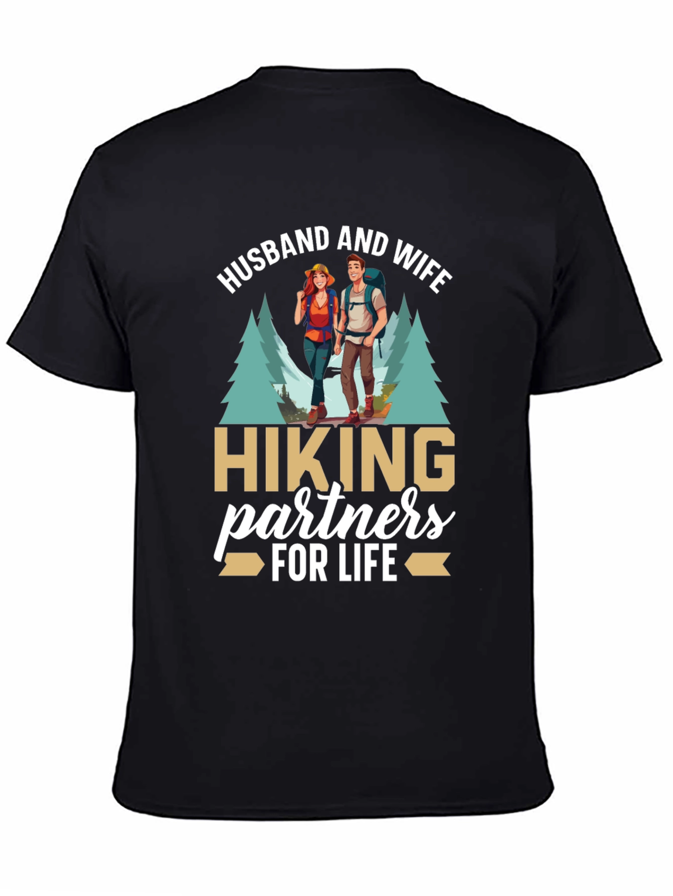 Hiking Partners T-Shirt - Husband and Wife Design