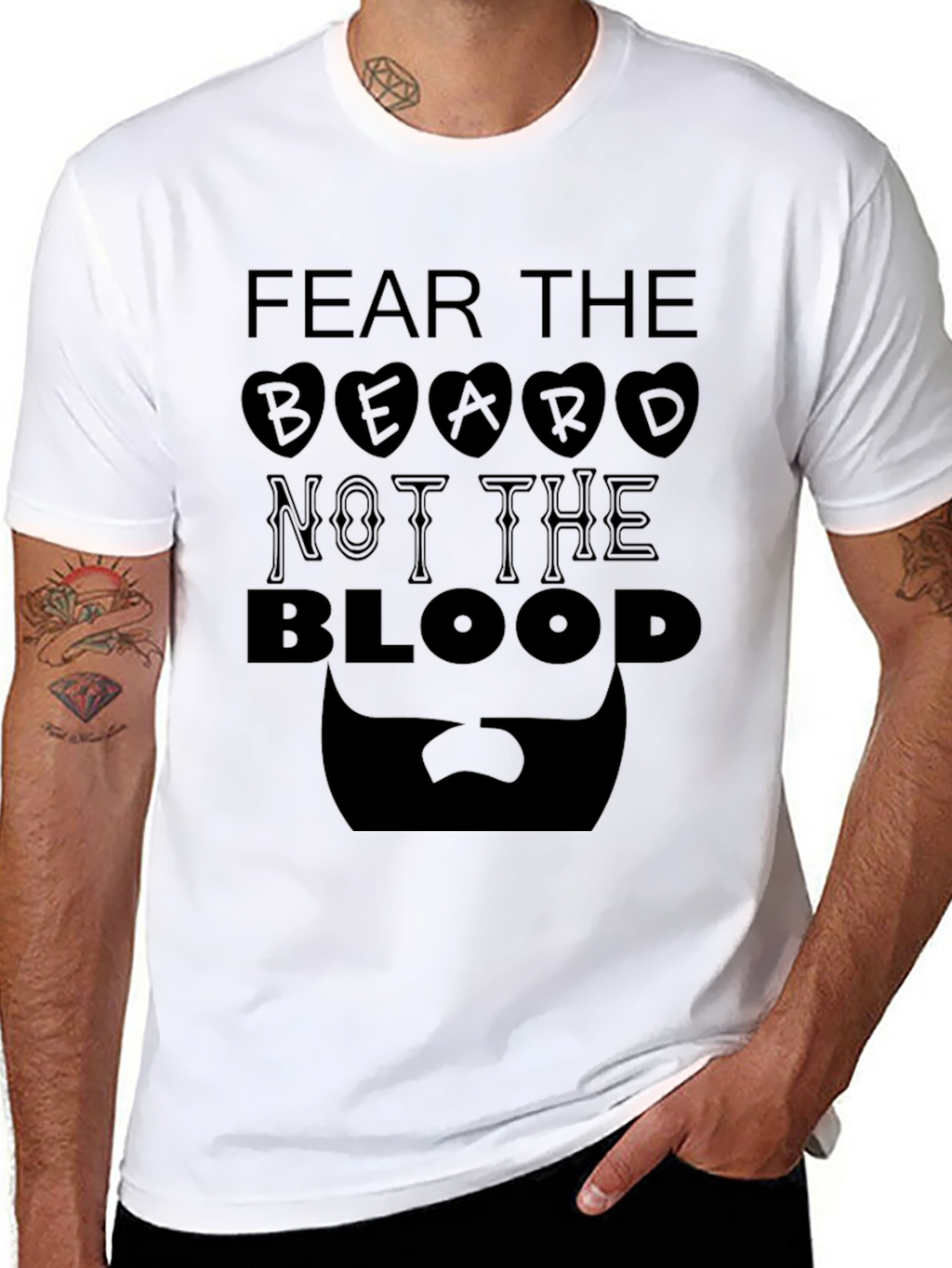 Fear The Beard Graphic T-Shirt - Mens