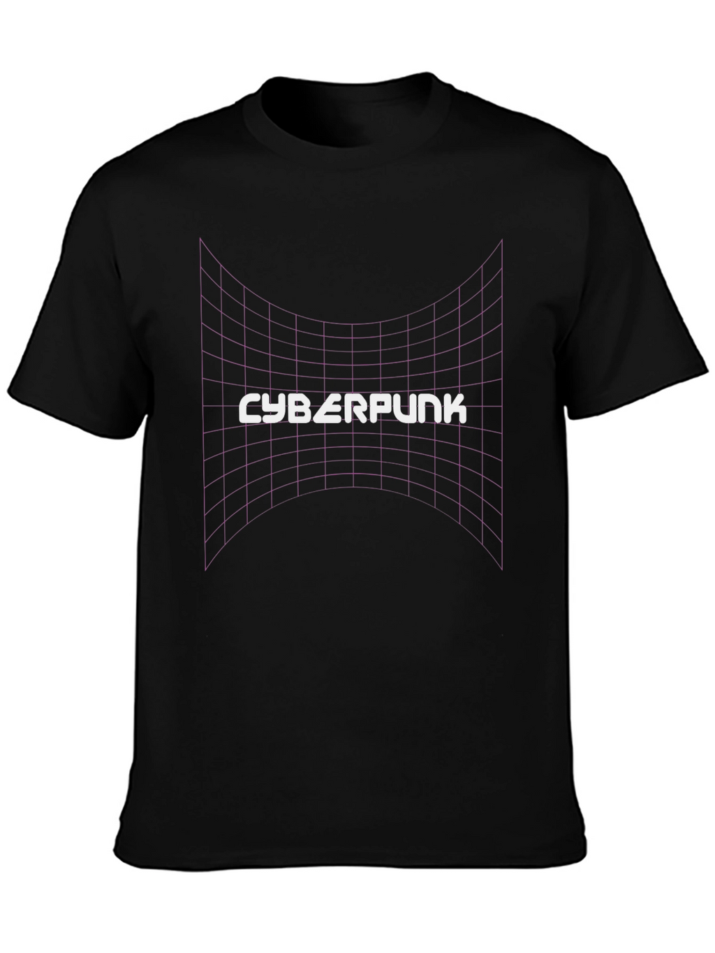Cyberpunk Grid T-Shirt - Retro Style