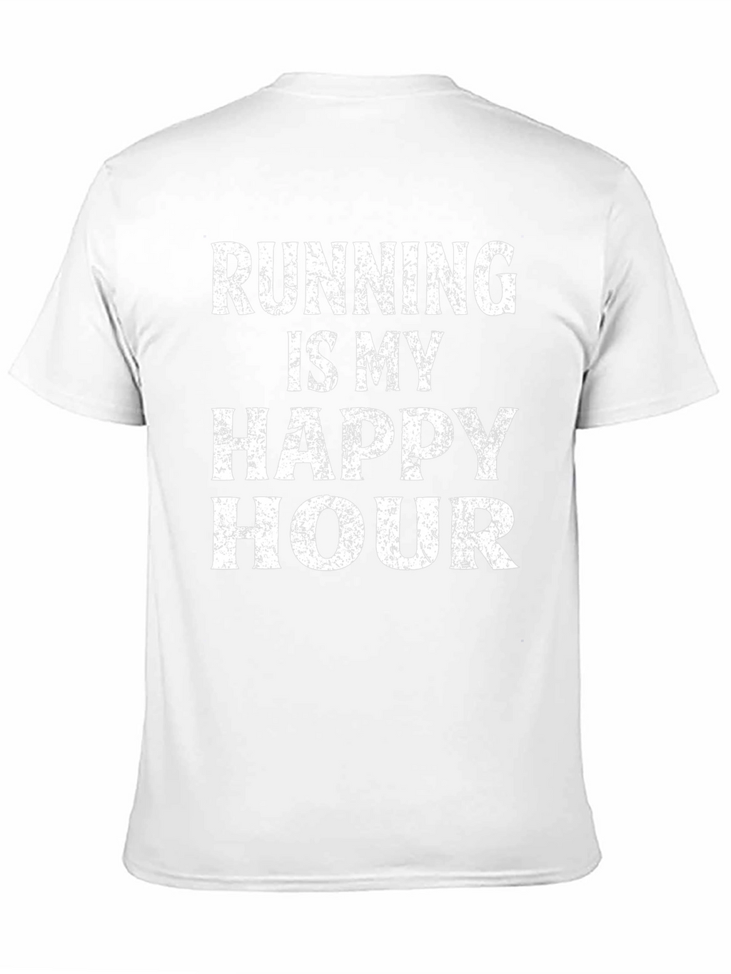 Running is My Happy Hour Black Graphic T-Shirt