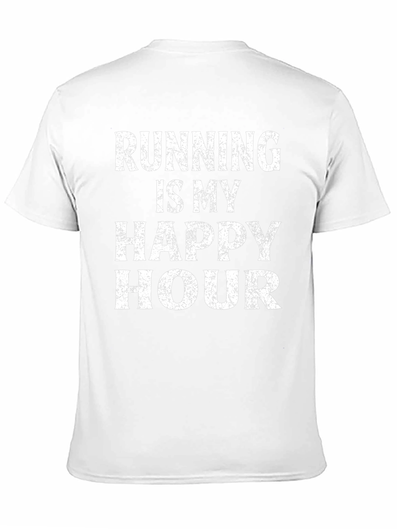 Running is My Happy Hour Black Graphic T-Shirt