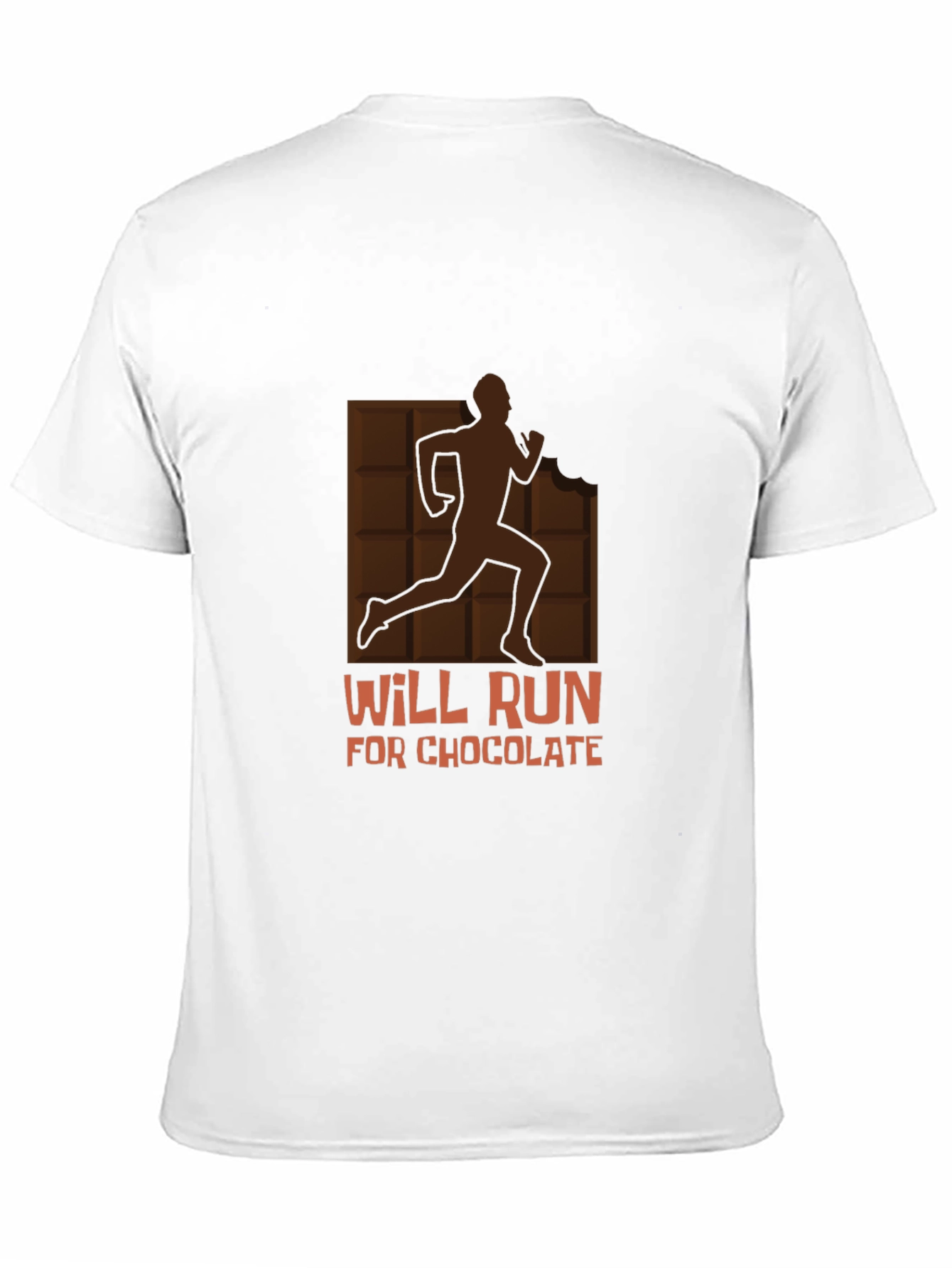 Will Run for Chocolate Graphic Tee - Black Cotton Shirt