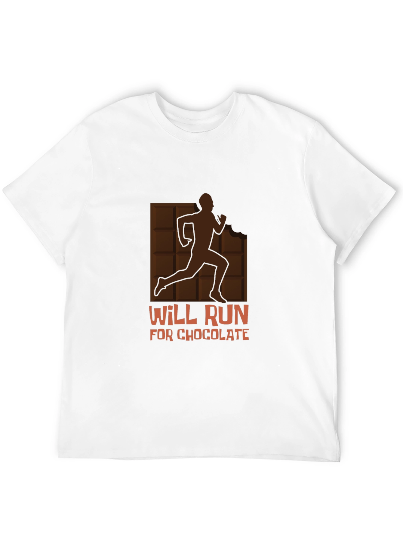 Will Run for Chocolate Graphic Tee - Black Cotton Shirt