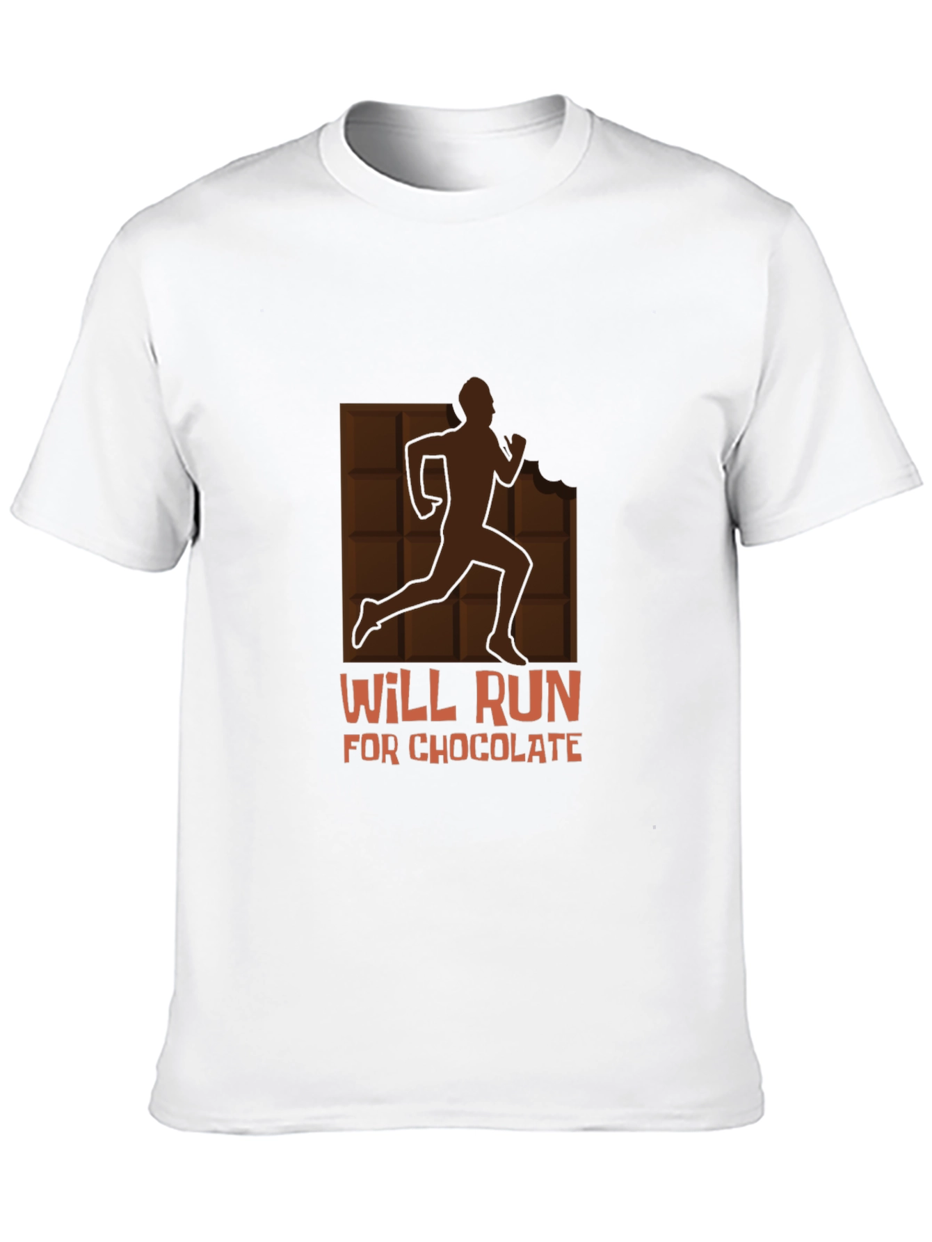 Will Run for Chocolate Graphic Tee - Black Cotton Shirt
