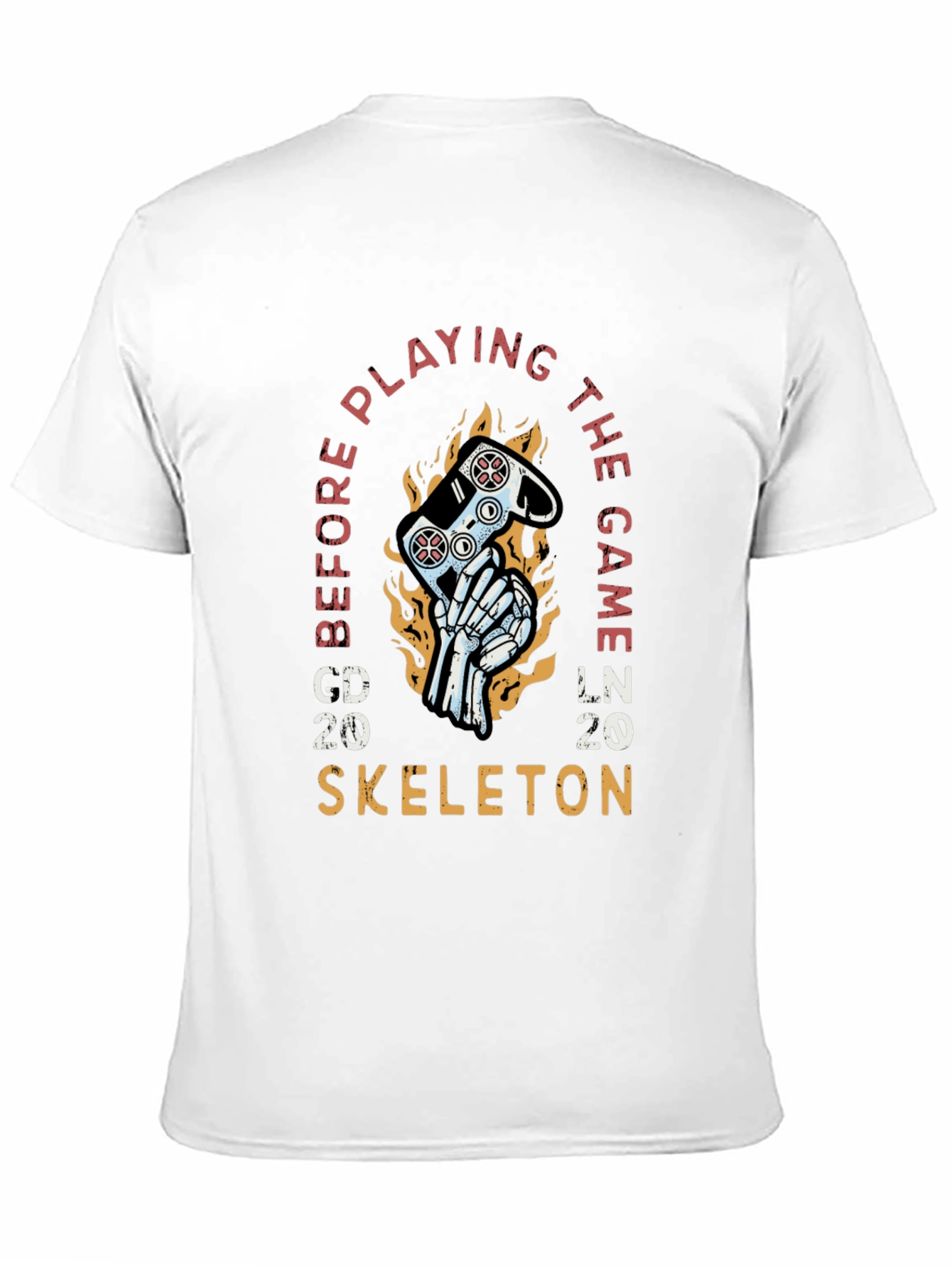 Gamer Skeleton Graphic T-Shirt - Play Before the Game