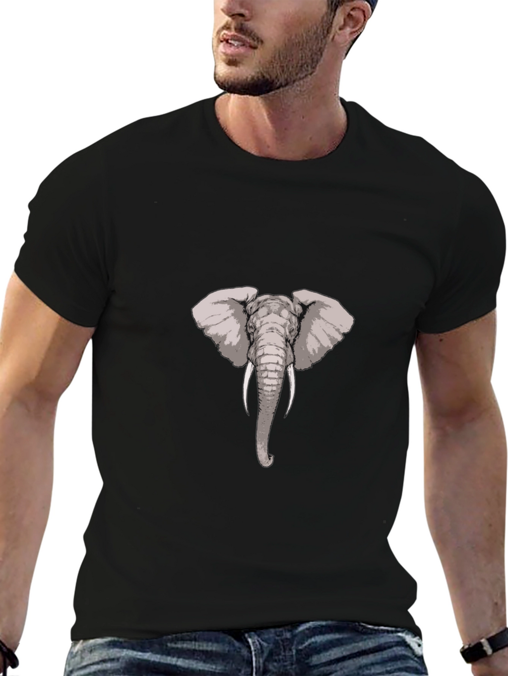 Elephant Graphic T-Shirt - Stylish Mens Tee