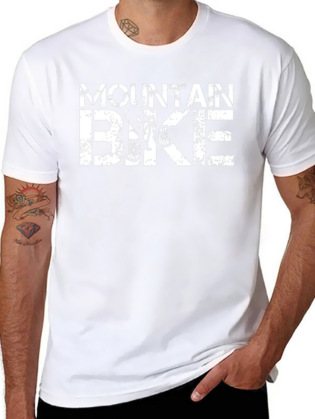 Mountain Bike Graphic Tee - Black Casual Shirt