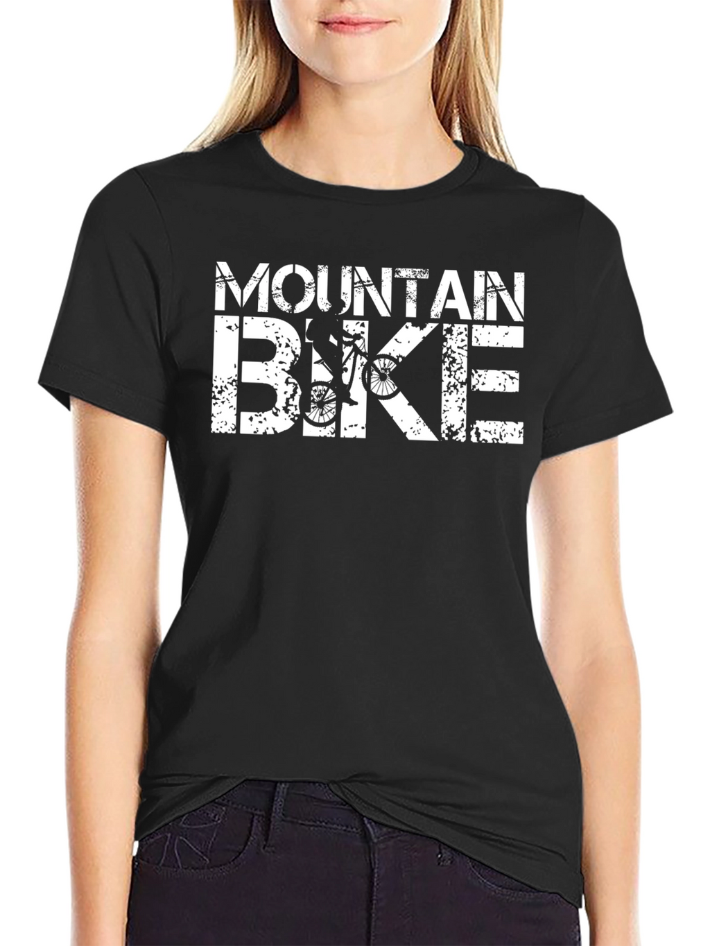 Mountain Bike Graphic Tee - Black Casual Shirt