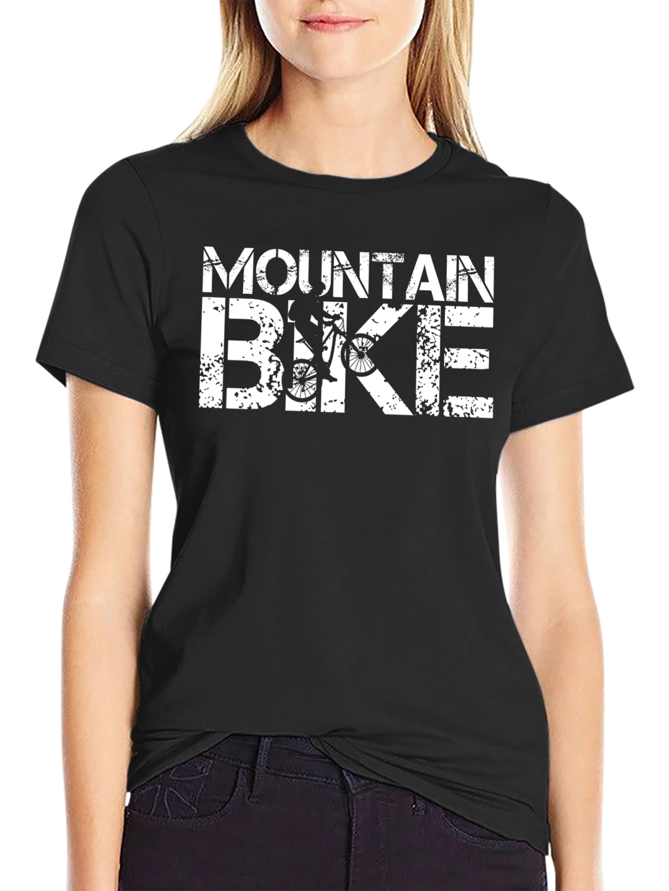 Mountain Bike Graphic Tee - Black Casual Shirt