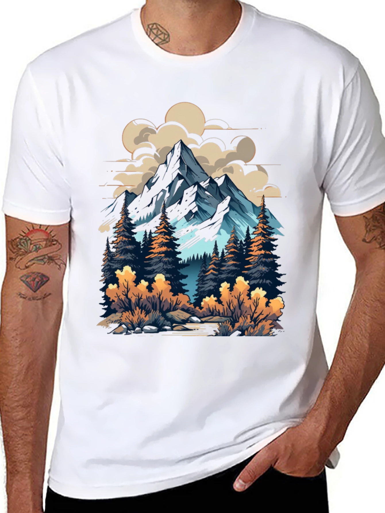Mountain Adventure Graphic Tee - Nature Inspired Design