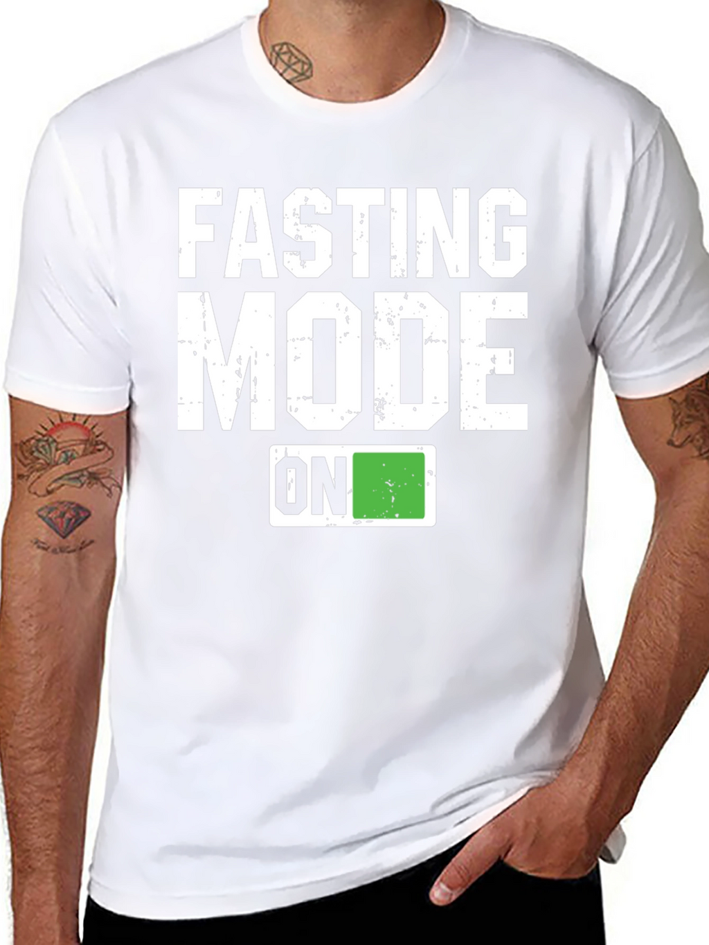 Fasting Mode On Graphic Tee - Black