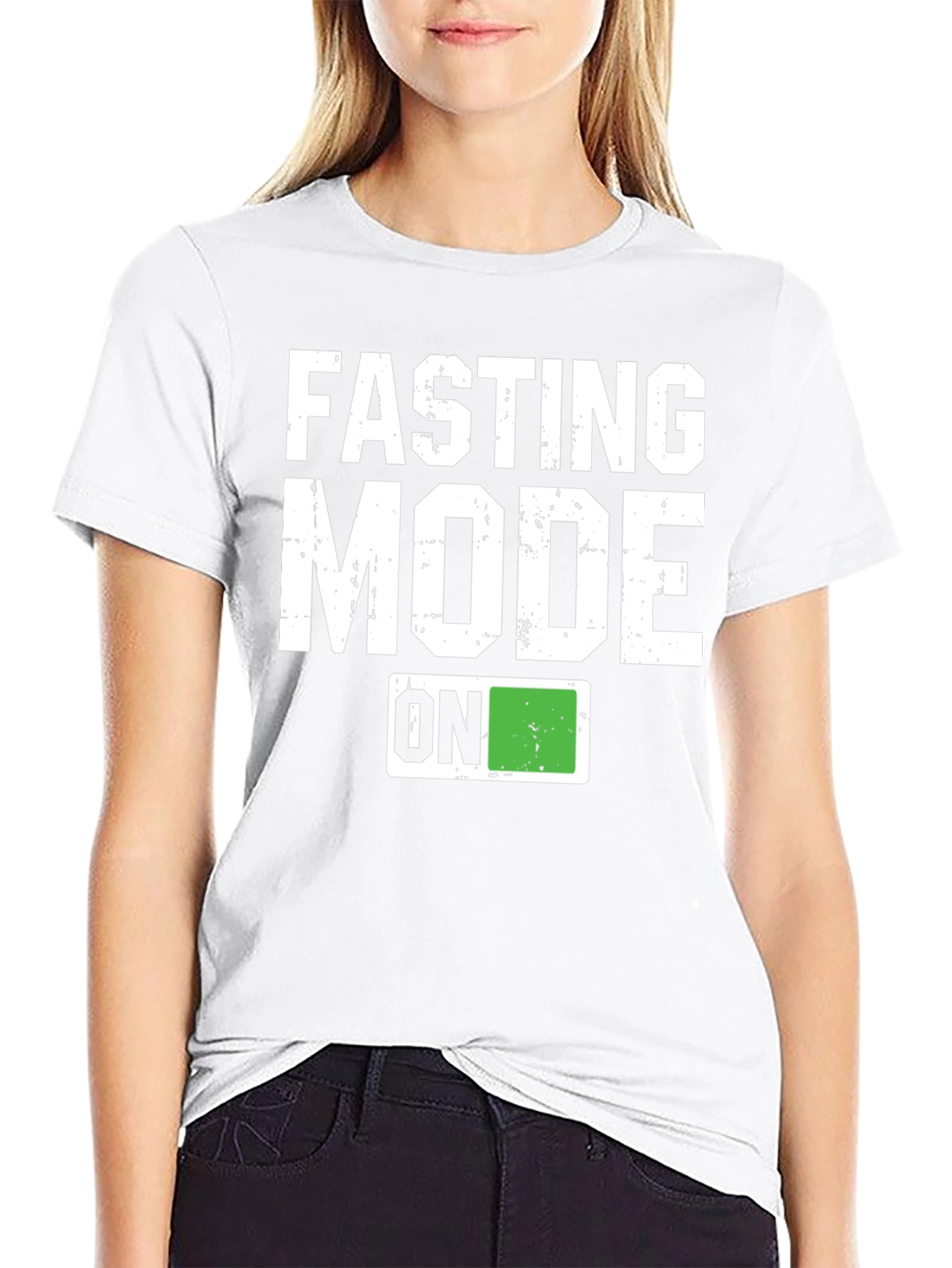 Fasting Mode On Graphic Tee - Black