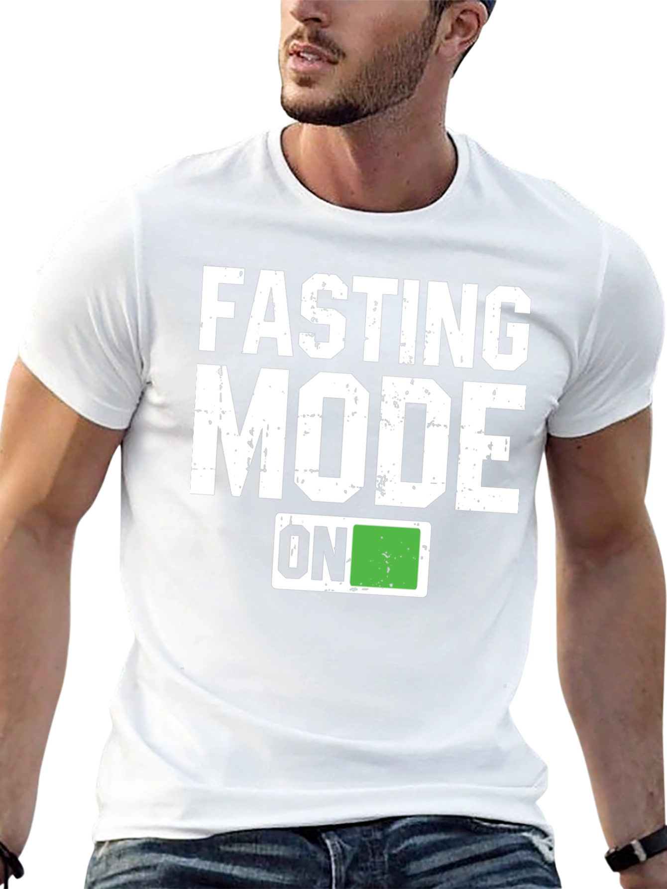 Fasting Mode On Graphic Tee - Black