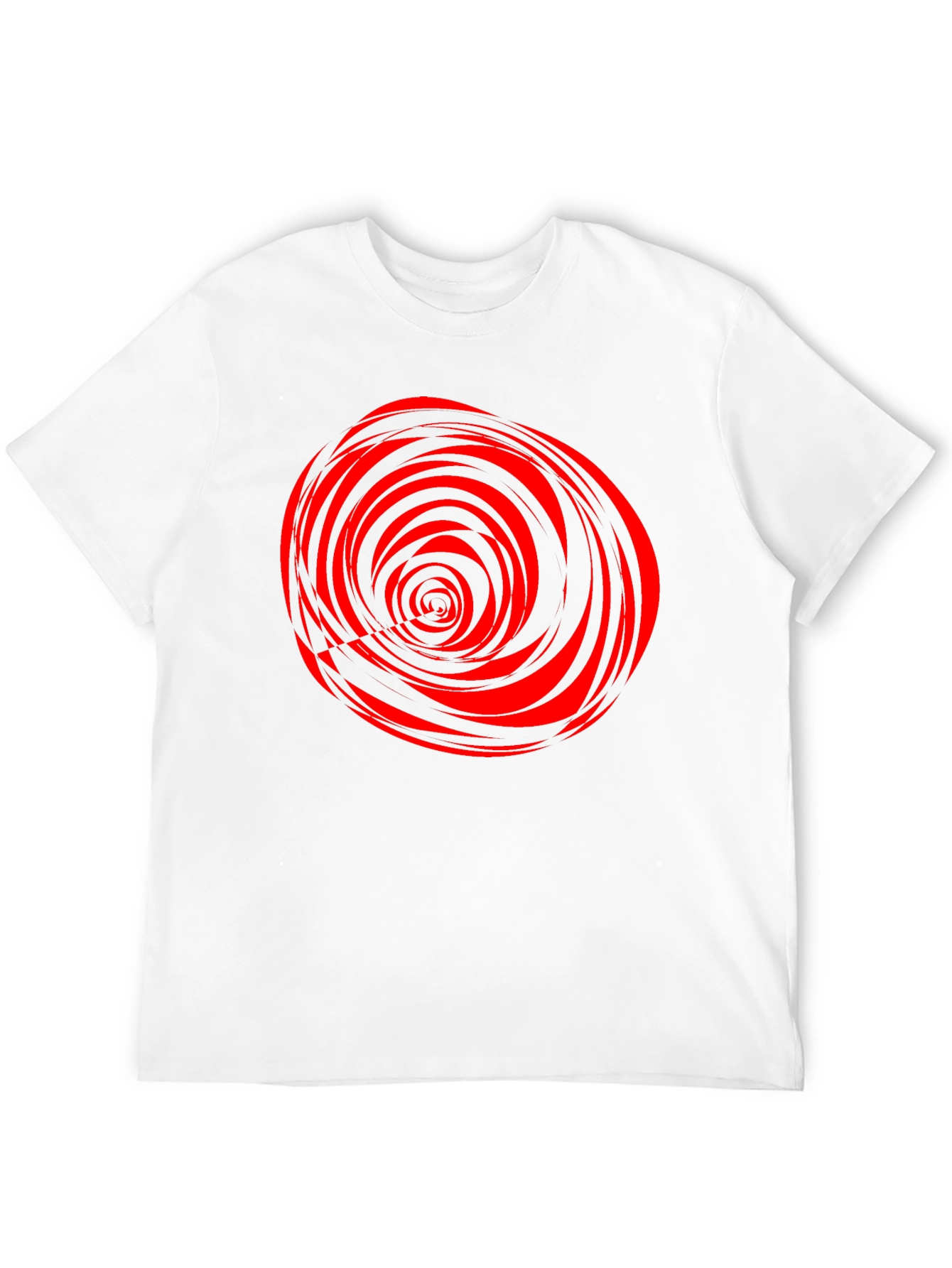 Swirl Graphic T-Shirt - Black with Red Design