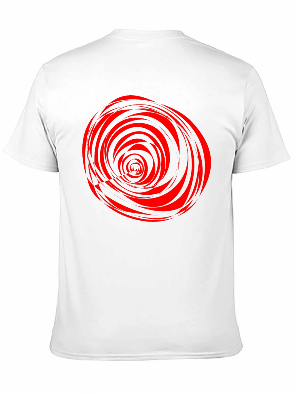 Swirl Graphic T-Shirt - Black with Red Design