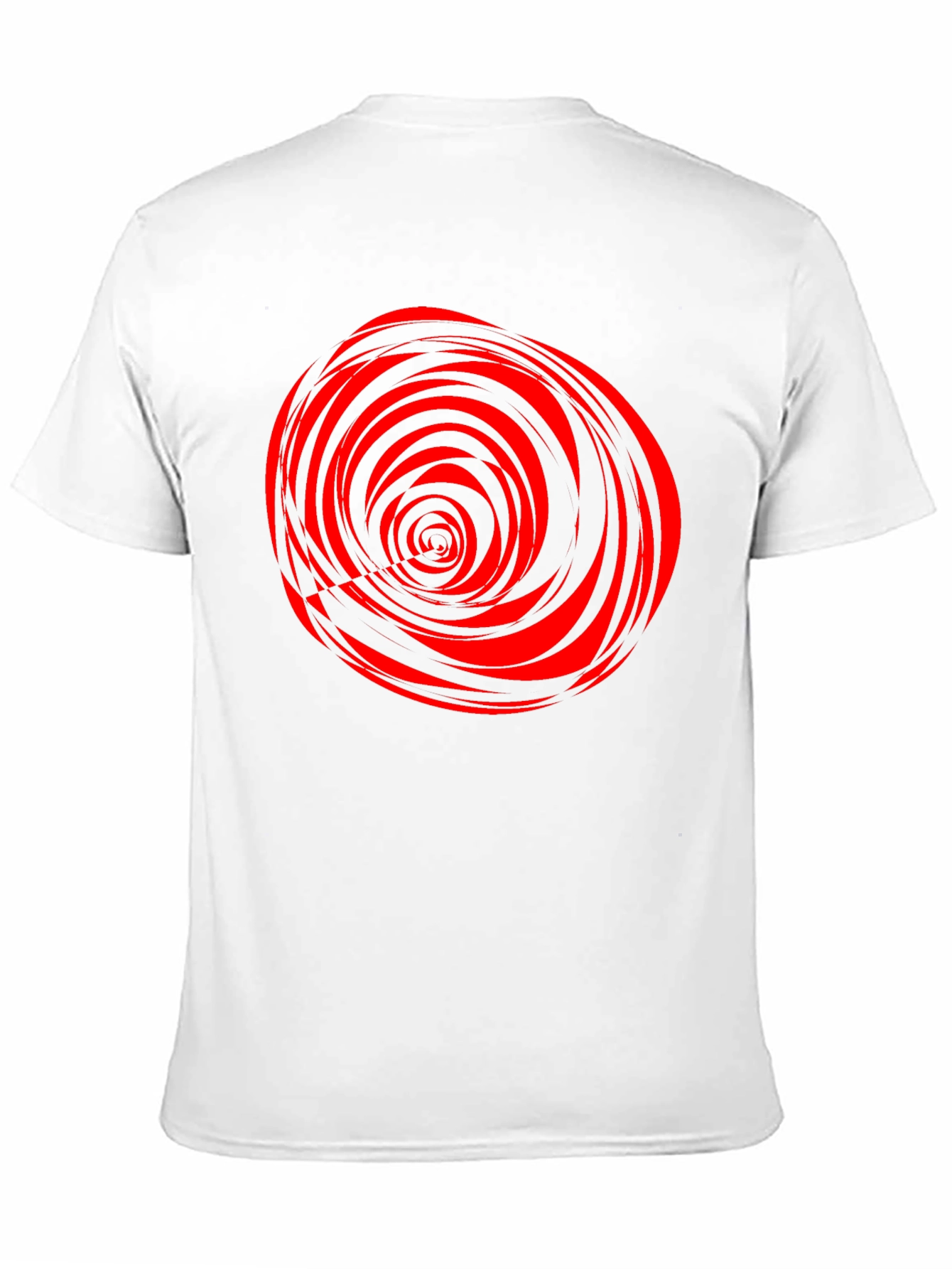 Swirl Graphic T-Shirt - Black with Red Design