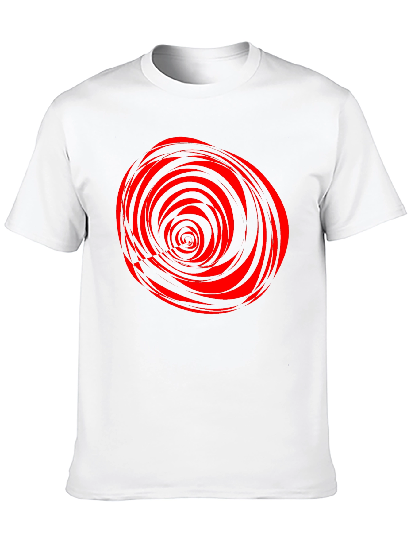 Swirl Graphic T-Shirt - Black with Red Design