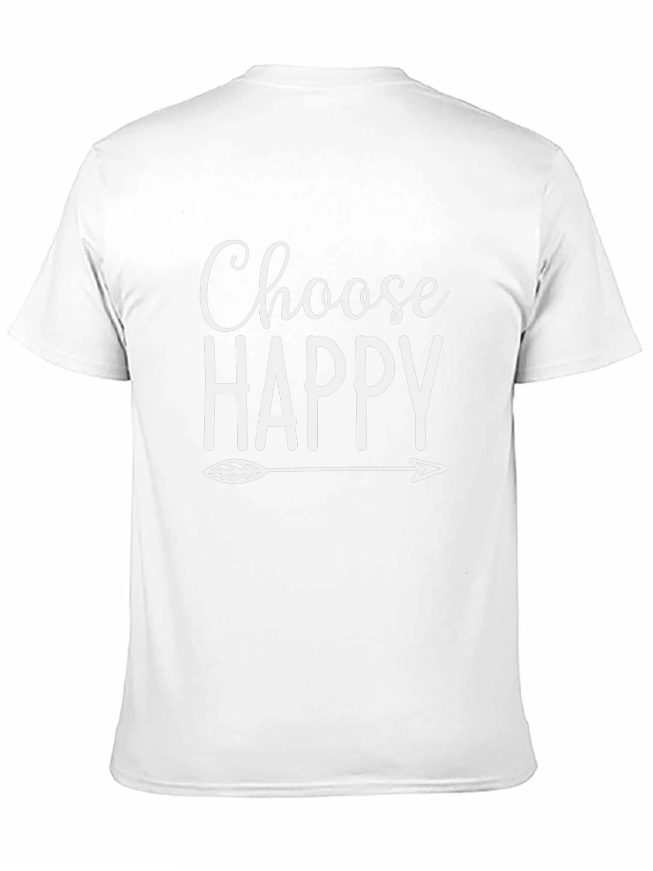 Choose Happy Graphic Tee - Black Cotton T-Shirt