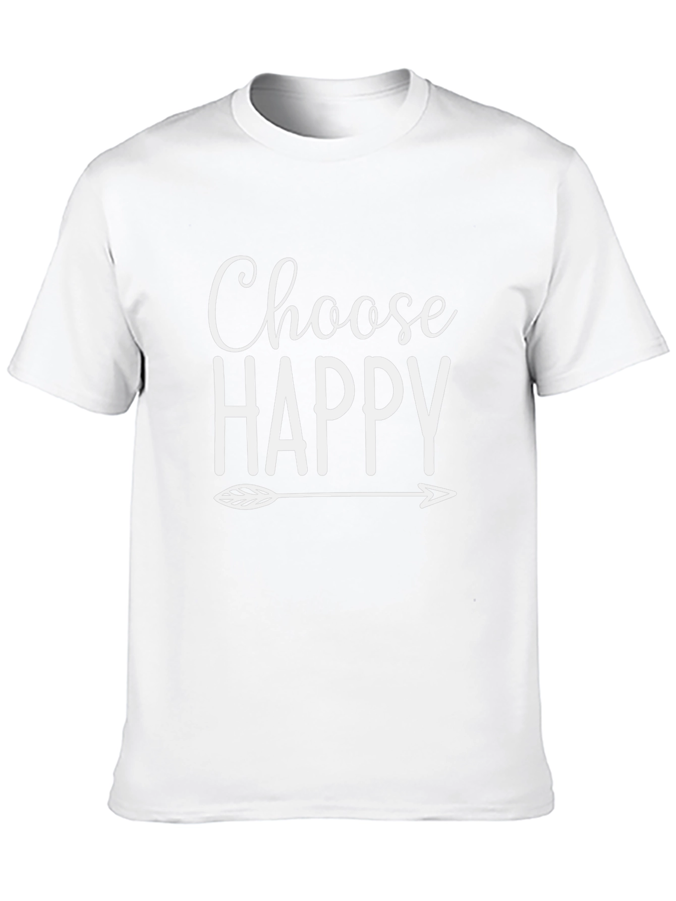 Choose Happy Graphic Tee - Black Cotton T-Shirt