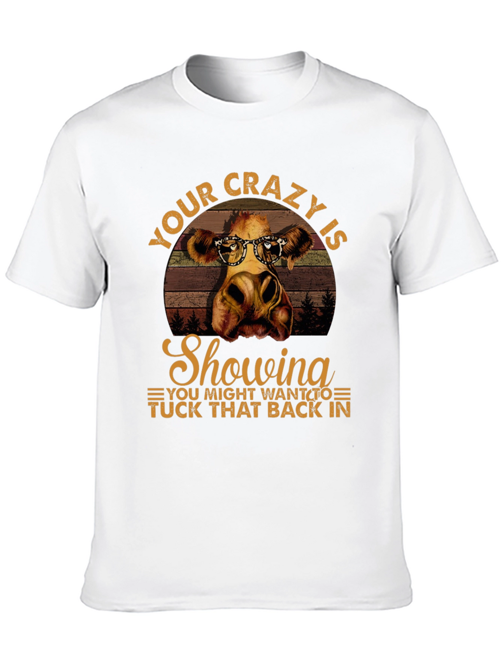 Crazy Cow Showing T-Shirt