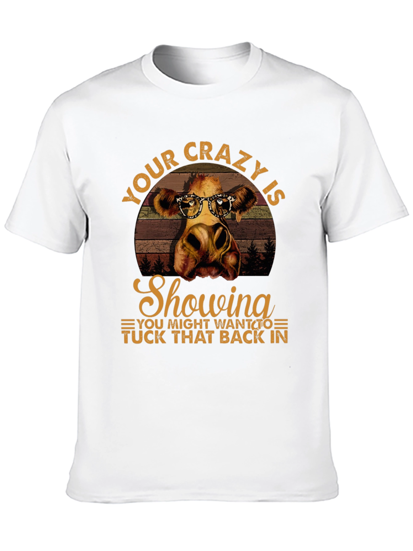 Crazy Cow Showing T-Shirt