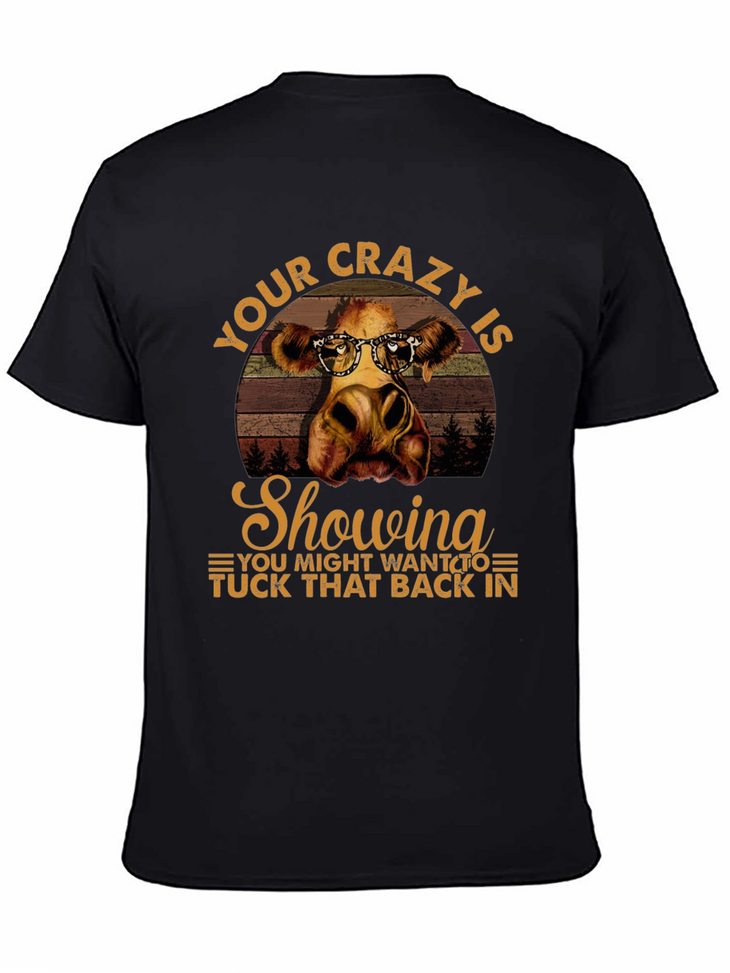 Crazy Cow Showing T-Shirt