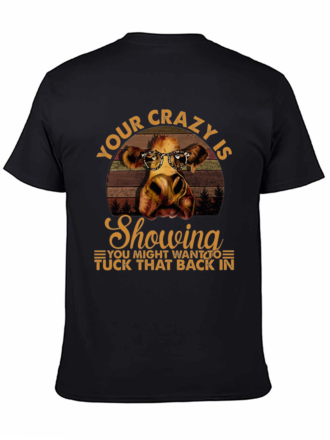 Crazy Cow Showing T-Shirt