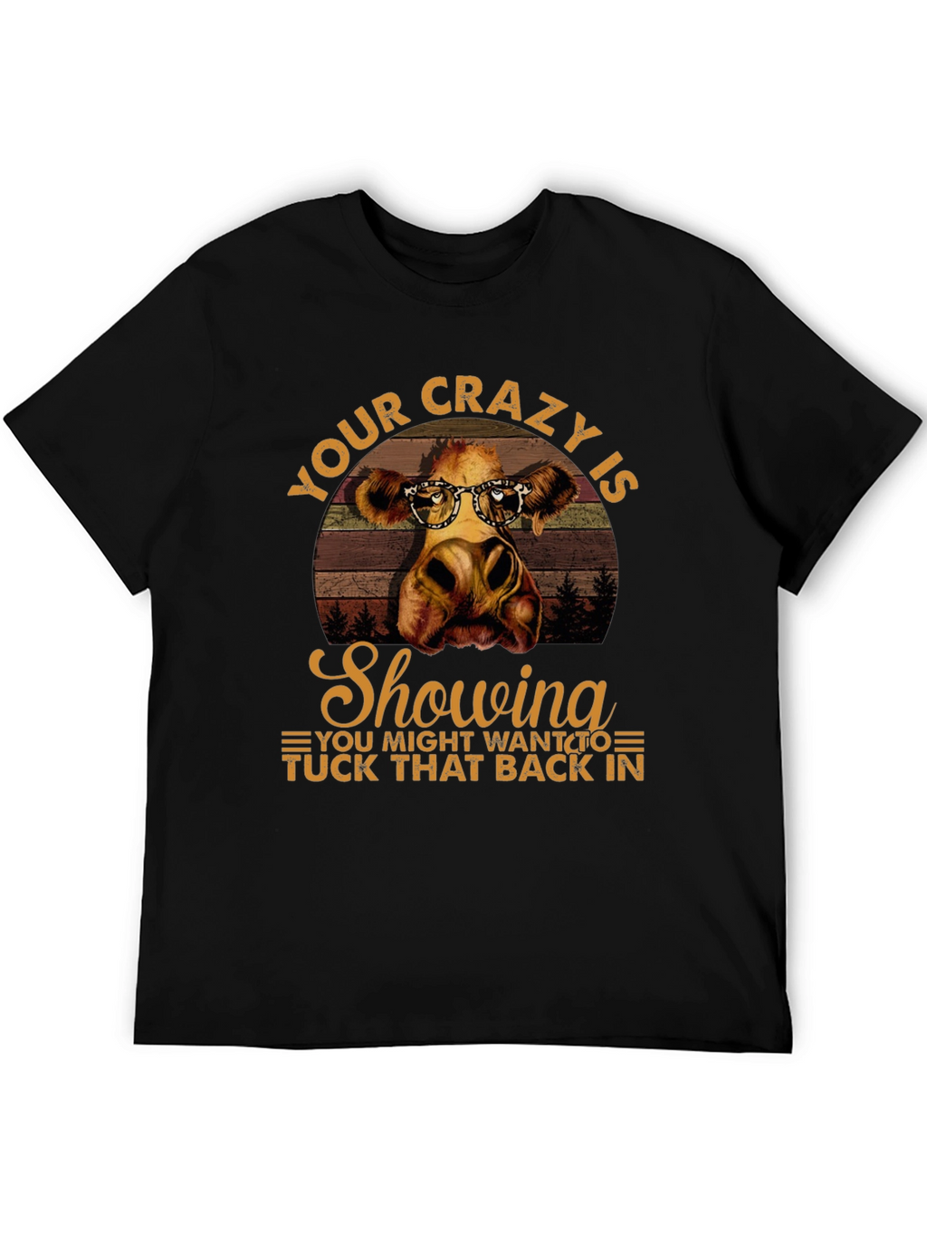 Crazy Cow Showing T-Shirt