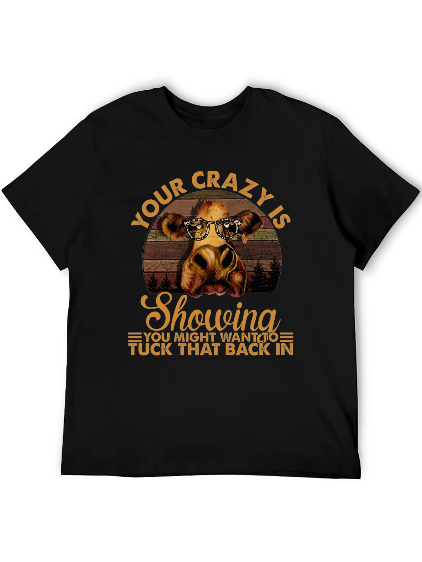Crazy Cow Showing T-Shirt