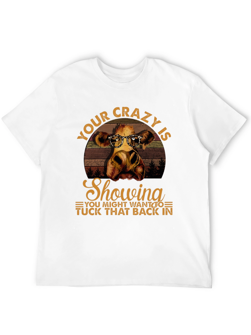Crazy Cow Showing T-Shirt