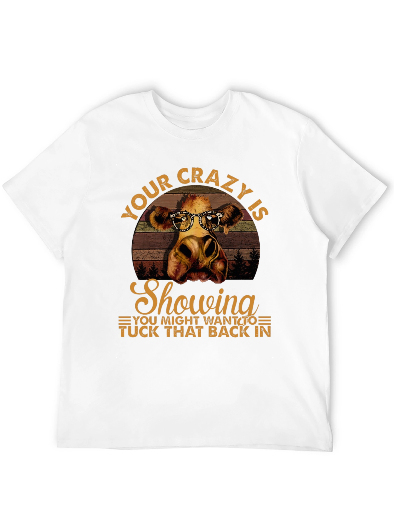 Crazy Cow Showing T-Shirt