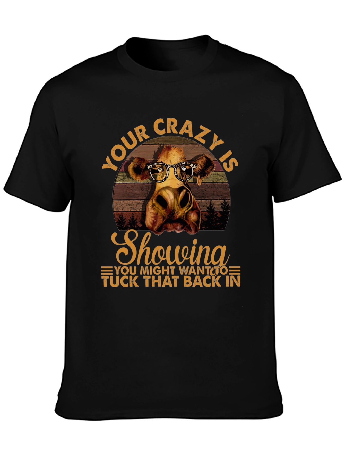 Crazy Cow Showing T-Shirt