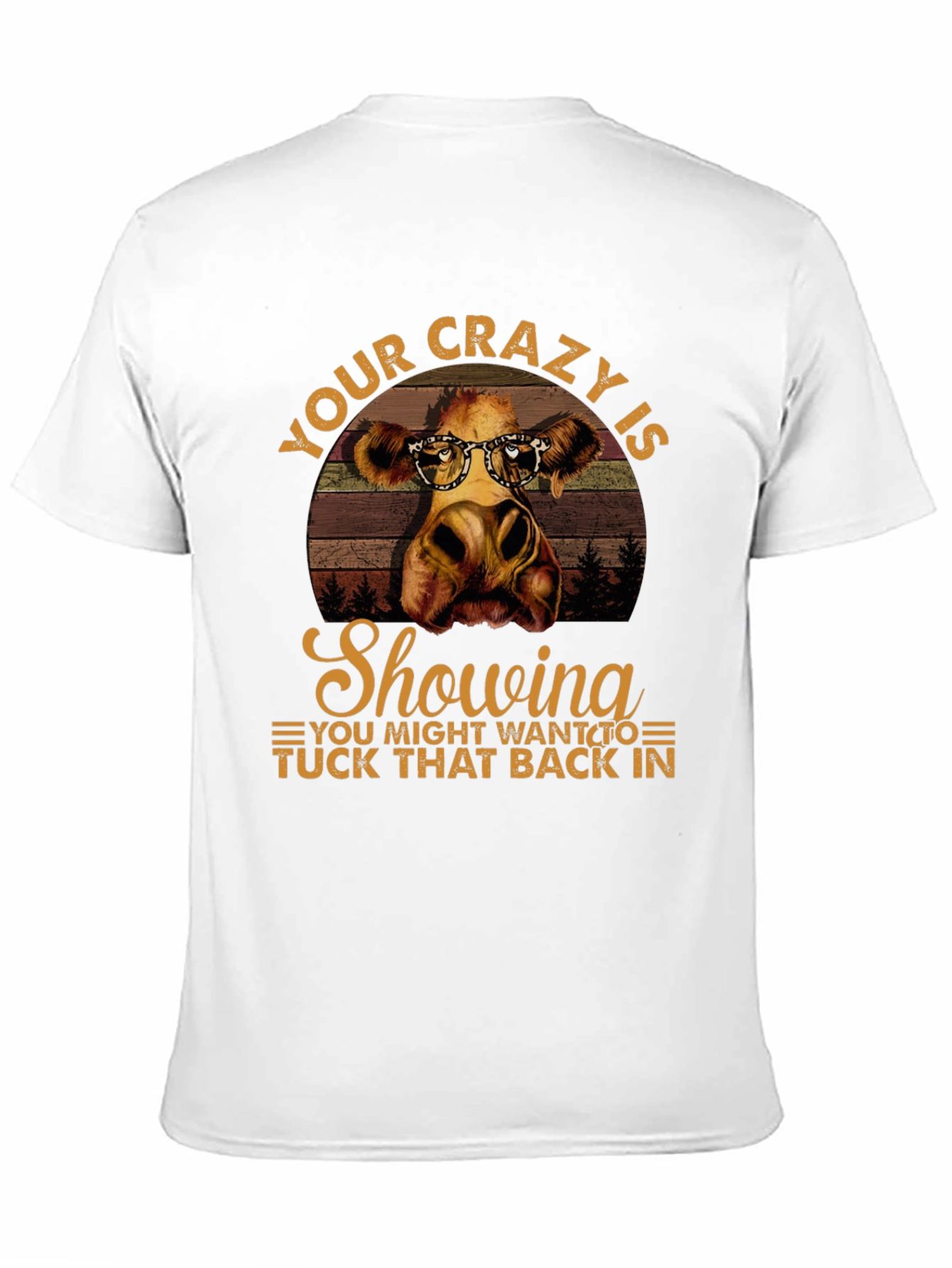 Crazy Cow Showing T-Shirt
