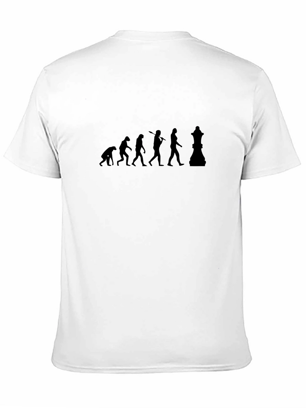 Chess Evolution Black T-Shirt - Brainy & Stylish
