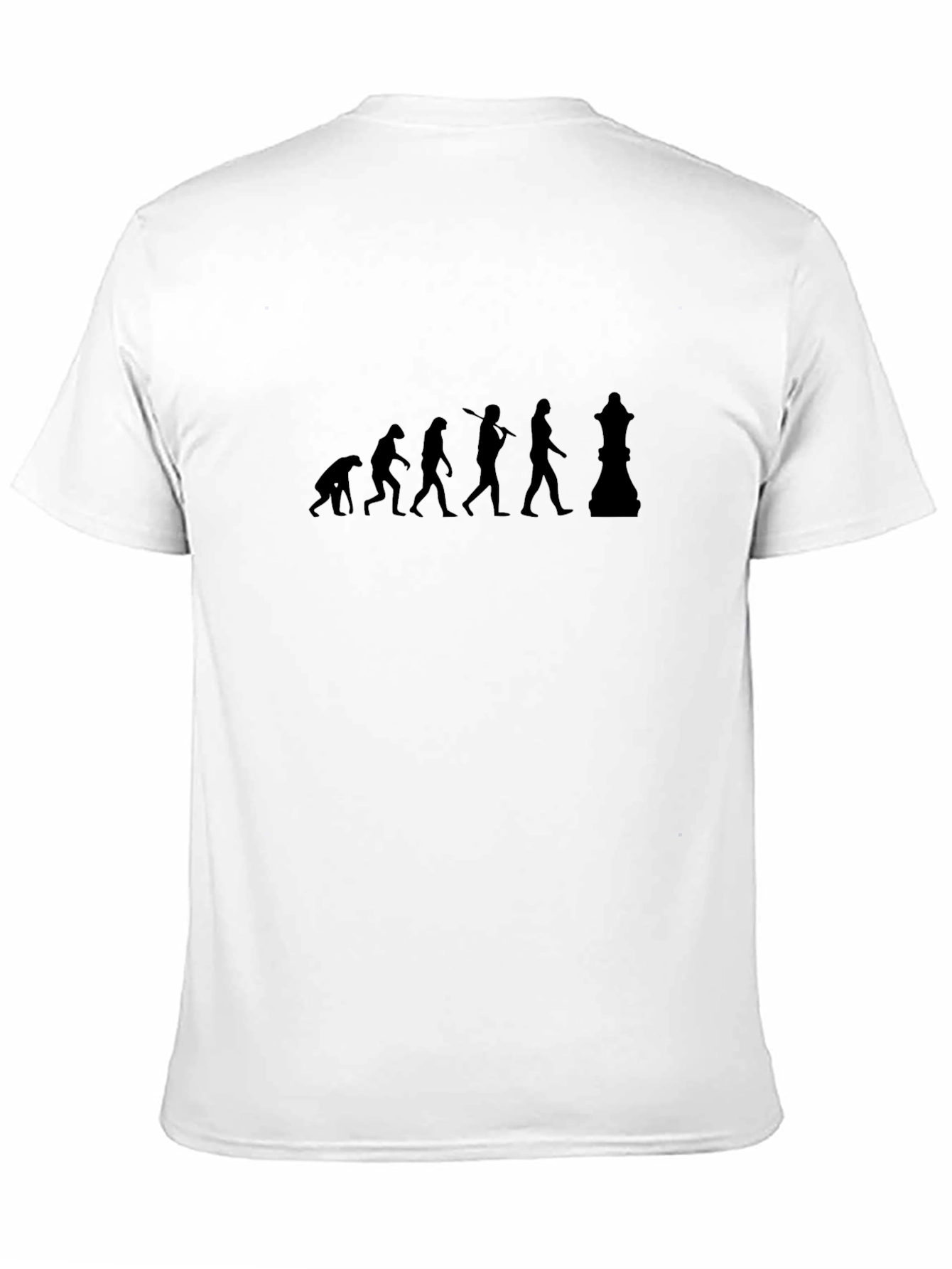 Chess Evolution Black T-Shirt - Brainy & Stylish