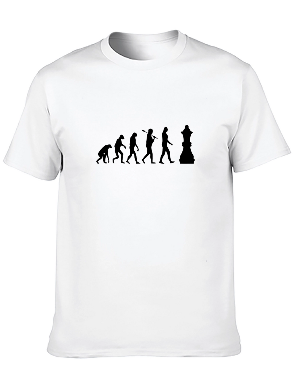Chess Evolution Black T-Shirt - Brainy & Stylish