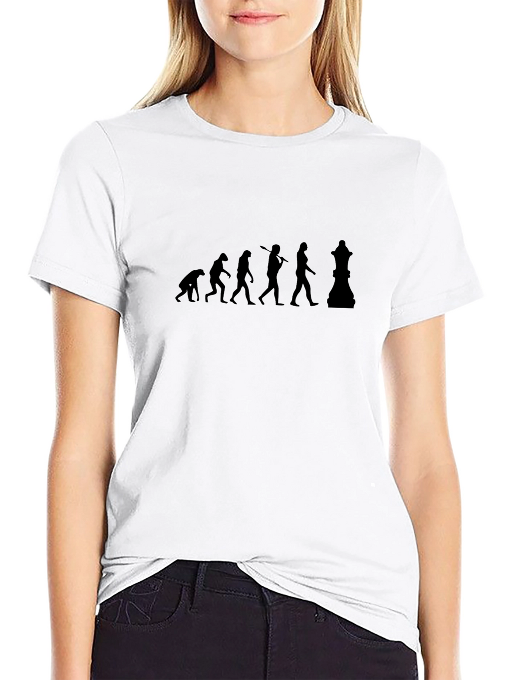 Chess Evolution Black T-Shirt - Brainy & Stylish